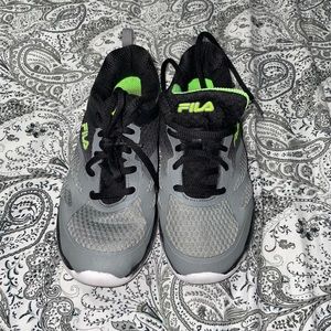 Fila Boys Memory Galaxia 3 3RM01633-056 Gray Running Shoes Sneakers Size 2.5